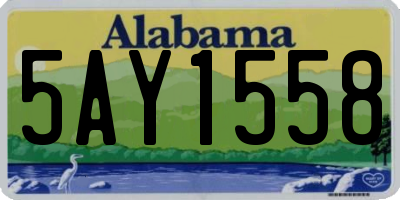 AL license plate 5AY1558