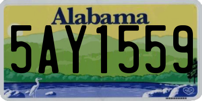 AL license plate 5AY1559