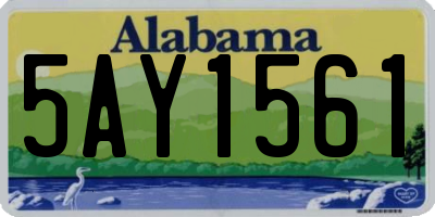 AL license plate 5AY1561
