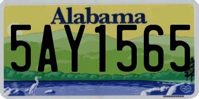 AL license plate 5AY1565