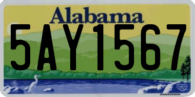 AL license plate 5AY1567