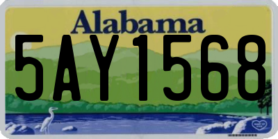 AL license plate 5AY1568