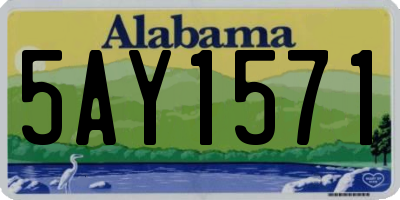 AL license plate 5AY1571