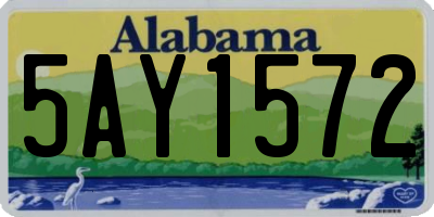 AL license plate 5AY1572