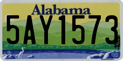 AL license plate 5AY1573