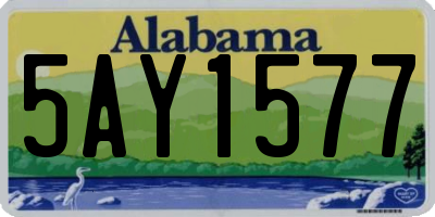 AL license plate 5AY1577