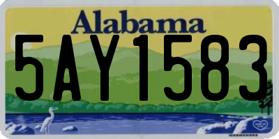 AL license plate 5AY1583