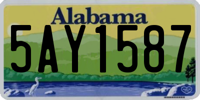 AL license plate 5AY1587