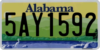 AL license plate 5AY1592