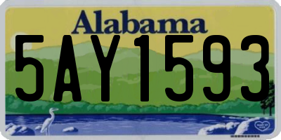 AL license plate 5AY1593