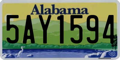AL license plate 5AY1594