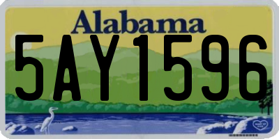 AL license plate 5AY1596