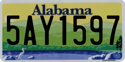 AL license plate 5AY1597