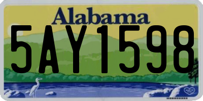 AL license plate 5AY1598