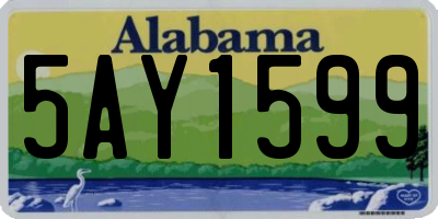 AL license plate 5AY1599