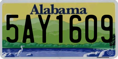AL license plate 5AY1609