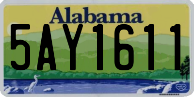 AL license plate 5AY1611