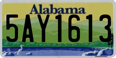 AL license plate 5AY1613