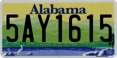 AL license plate 5AY1615