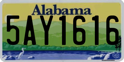 AL license plate 5AY1616