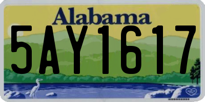 AL license plate 5AY1617