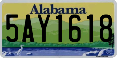 AL license plate 5AY1618