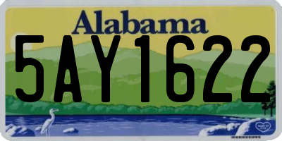 AL license plate 5AY1622