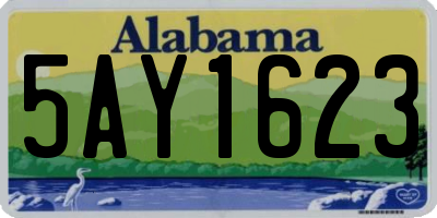 AL license plate 5AY1623