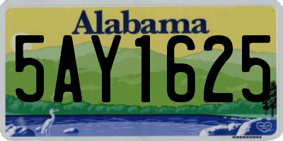 AL license plate 5AY1625