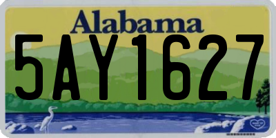 AL license plate 5AY1627