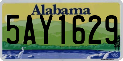 AL license plate 5AY1629