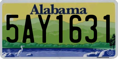 AL license plate 5AY1631