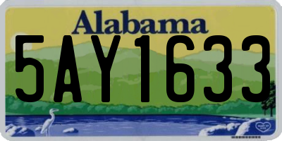 AL license plate 5AY1633