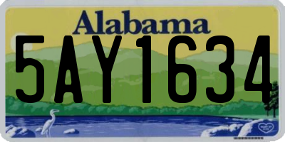 AL license plate 5AY1634