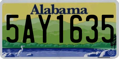 AL license plate 5AY1635