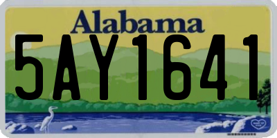 AL license plate 5AY1641