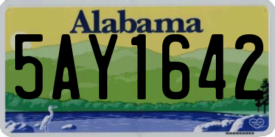 AL license plate 5AY1642