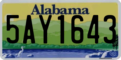 AL license plate 5AY1643