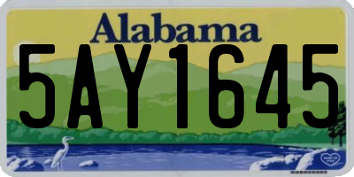 AL license plate 5AY1645