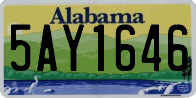 AL license plate 5AY1646