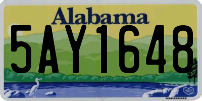 AL license plate 5AY1648