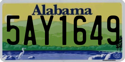 AL license plate 5AY1649