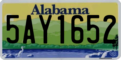 AL license plate 5AY1652