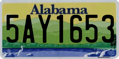 AL license plate 5AY1653