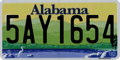AL license plate 5AY1654