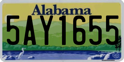 AL license plate 5AY1655