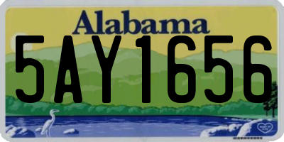 AL license plate 5AY1656