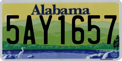 AL license plate 5AY1657