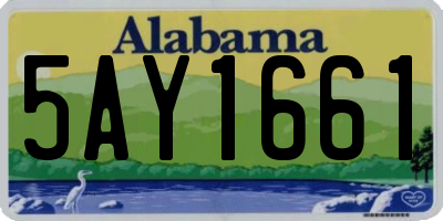 AL license plate 5AY1661