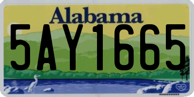 AL license plate 5AY1665